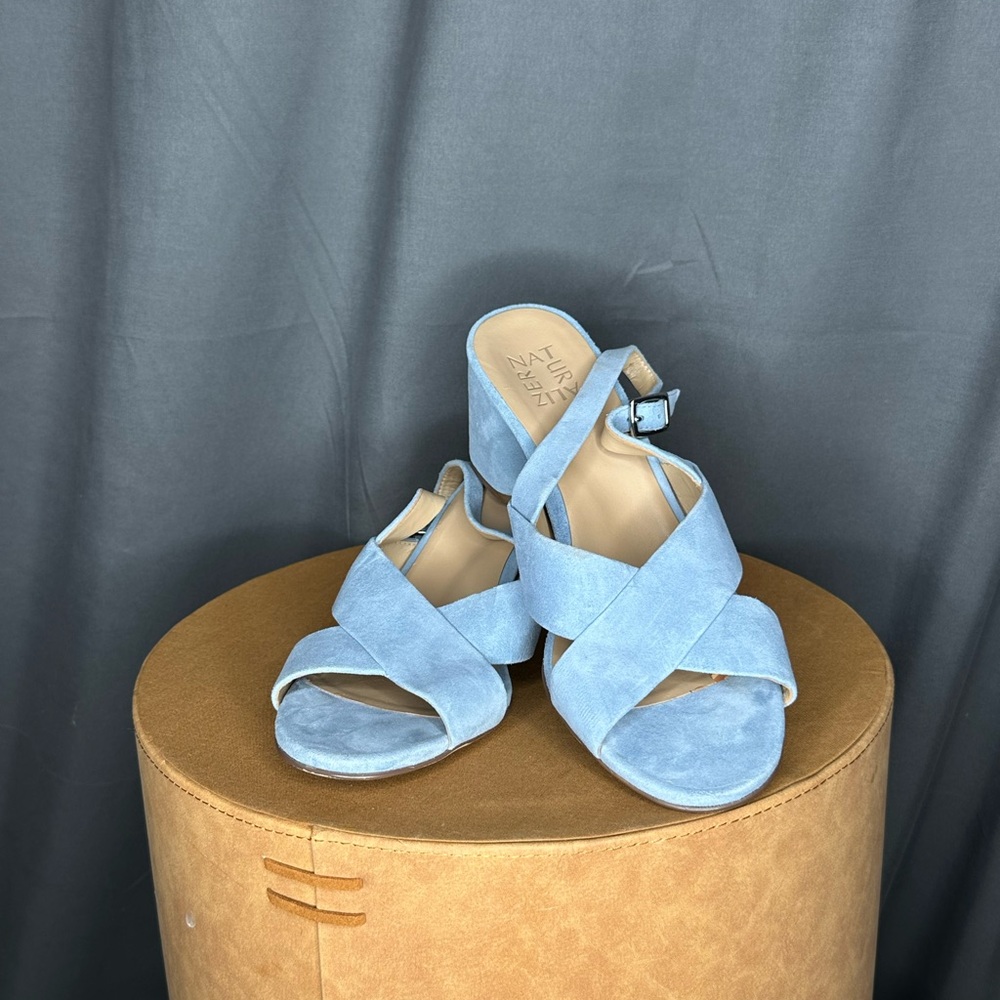 Women's Blue Suede Sandals